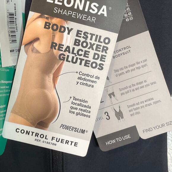 Leonisa  Firm Compression Boy Shorts Bottom Body Shaper - Black small - Picture 13 of 16